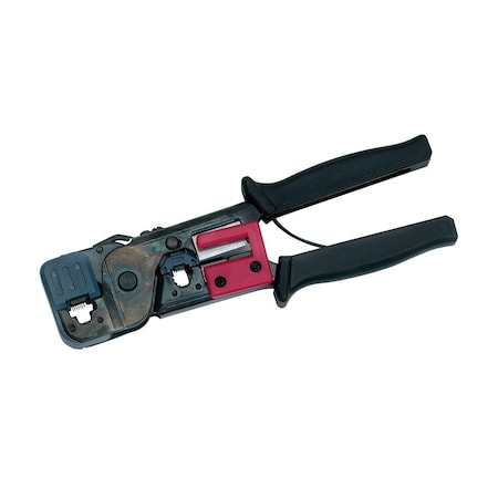 Quest Technology International Modular Non-Ratchet Crimp Tool - Rj11/12/45, 6P4C/6P6C/8P8C TEL-6000